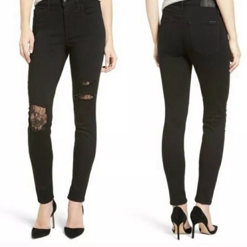 Joe's Jeans Flawless The Charlie Skinny Black Lace